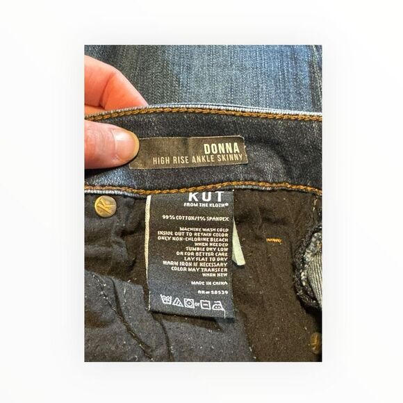 Kut From The‎ Kloth Size 2 Donna High Rise Ankle Skinny - Picture 4 of 6